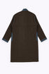Embroidered coat in wool blend
